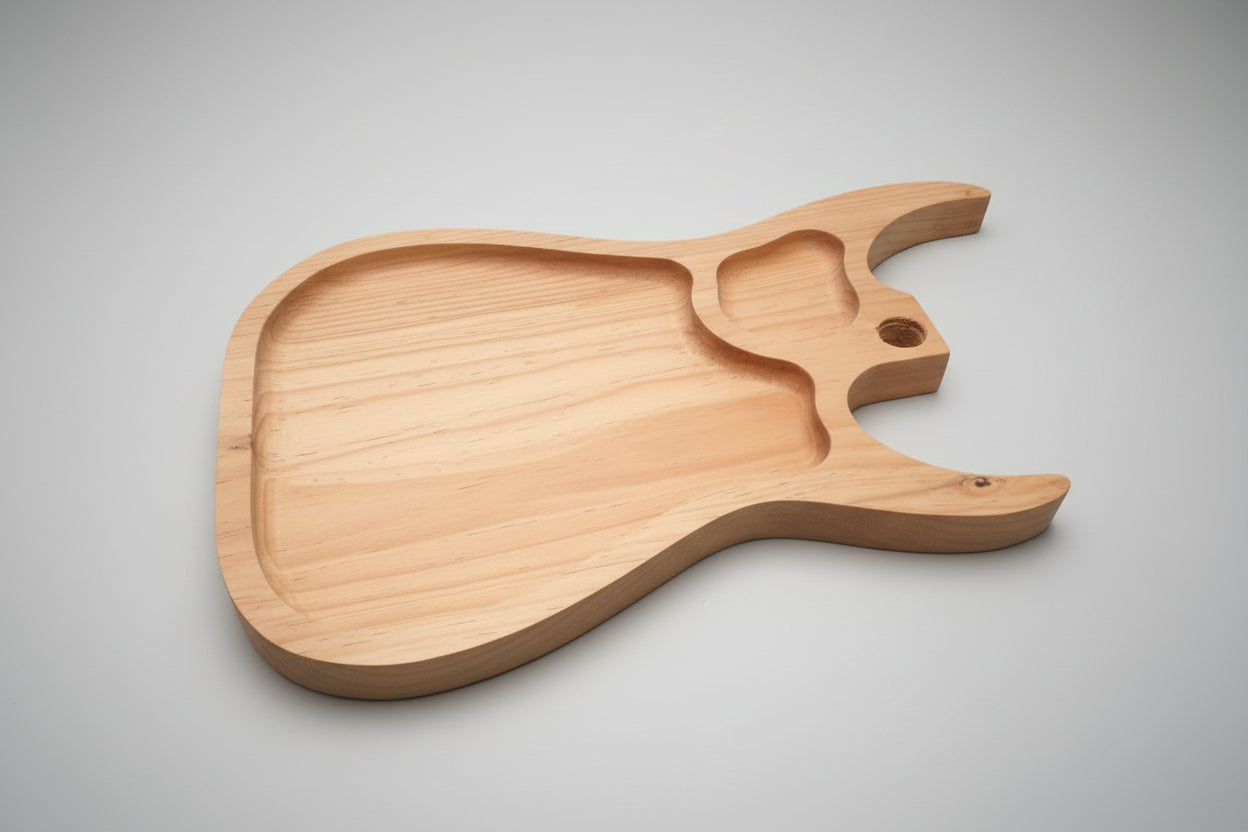 Tabla de Corte en Forma de Guitarra – Madera de Parota