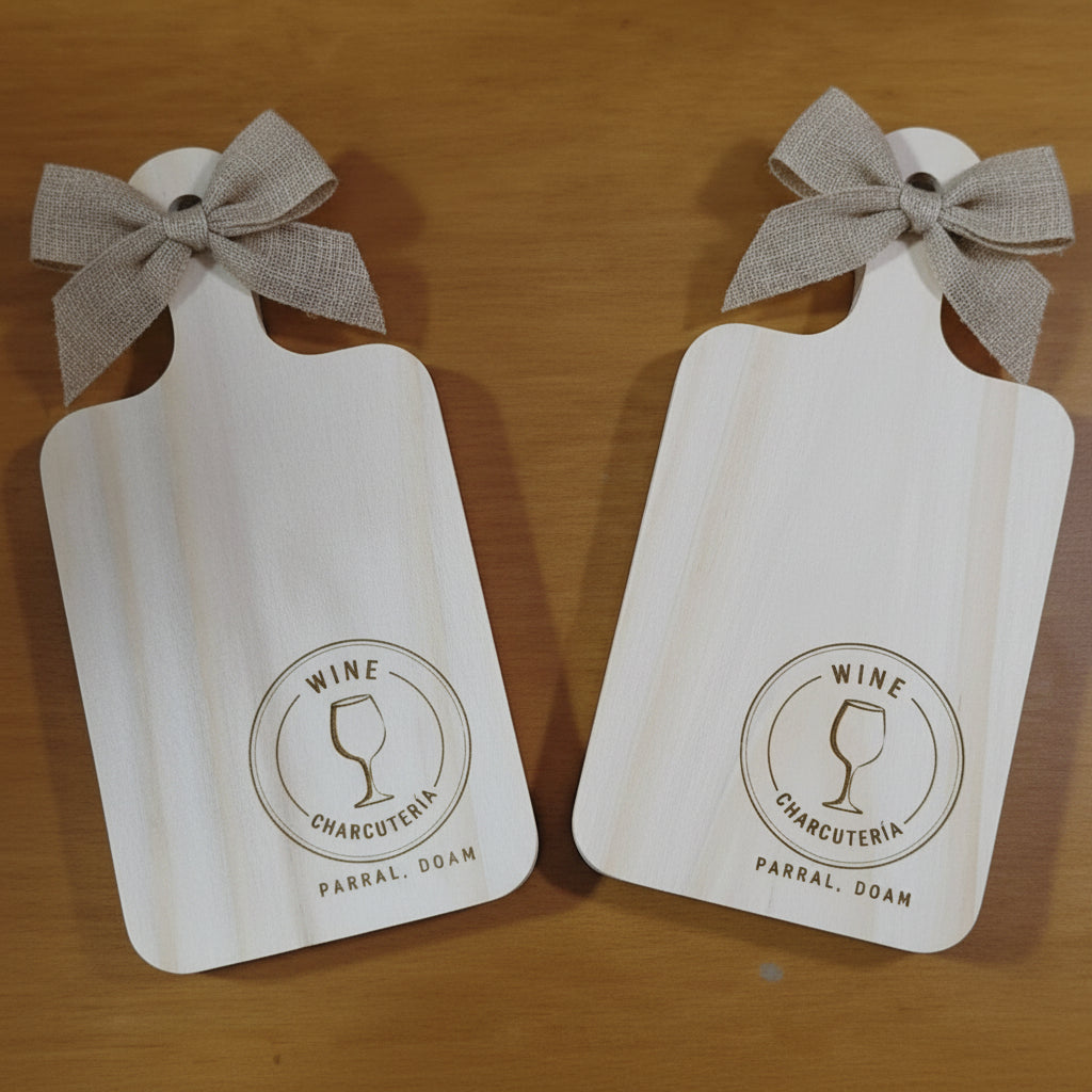 Mini Tablas de Madera para Charcutería Personalizadas (Set de 10 piezas)