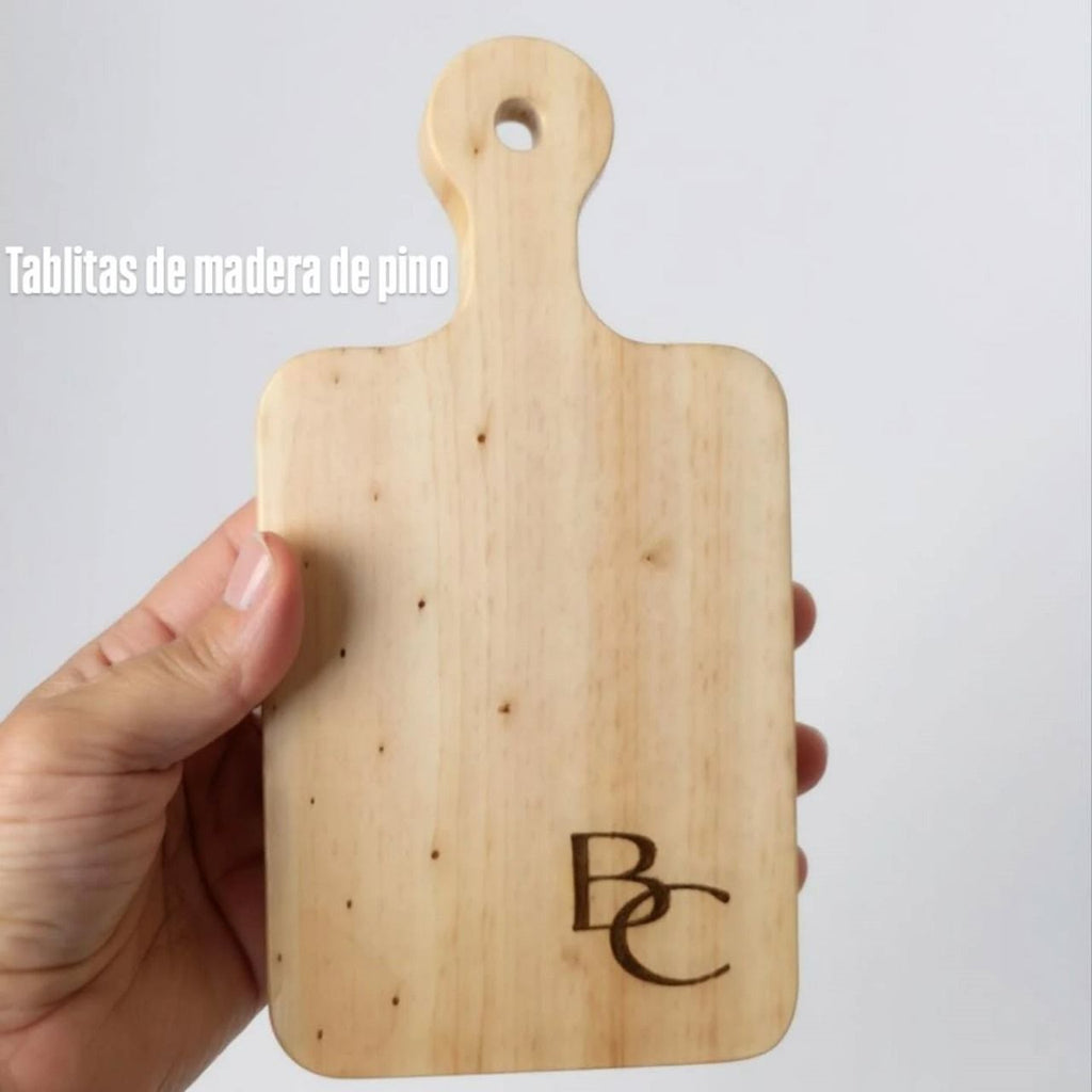 Mini Tablas de Madera para Charcutería Personalizadas (Set de 10 piezas)