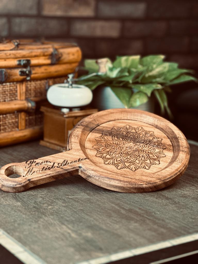 Tabla de Madera de Parota Modelo 100 – Para Sartén Caliente